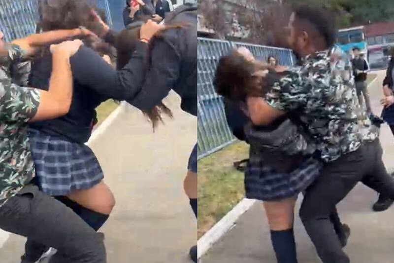 El hombre fue detenido. Captura Video.