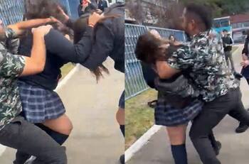 VIDEO | Apoderado golpeó a una estudiante en medio de una riña en liceo de Talcahuano
