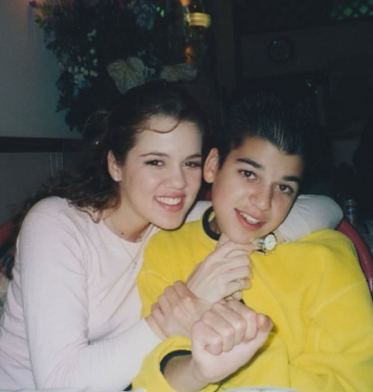 Khloé y Rob Kardashian en su juventud