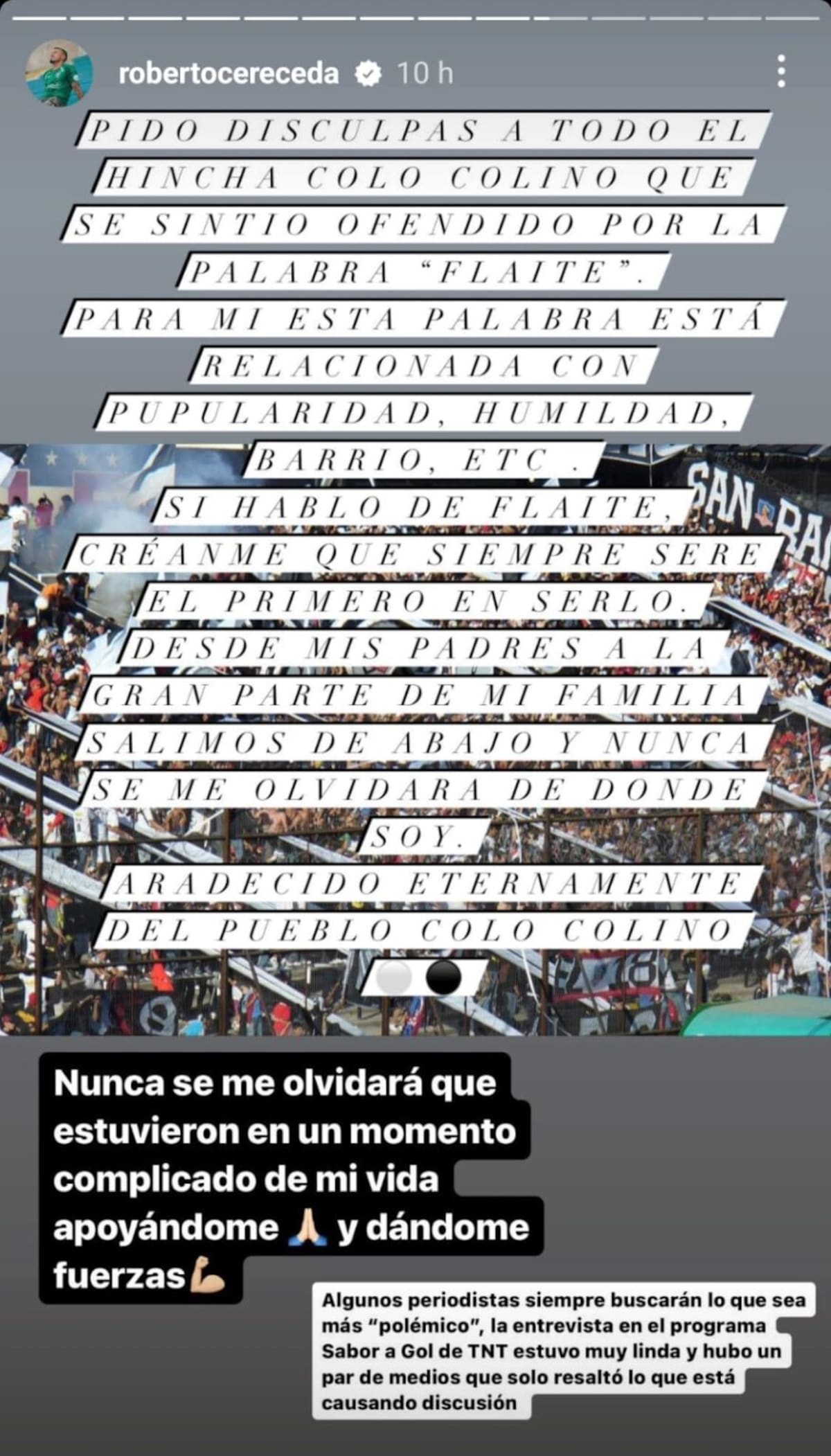 Se disculpa por utilizar la palabra flaite.