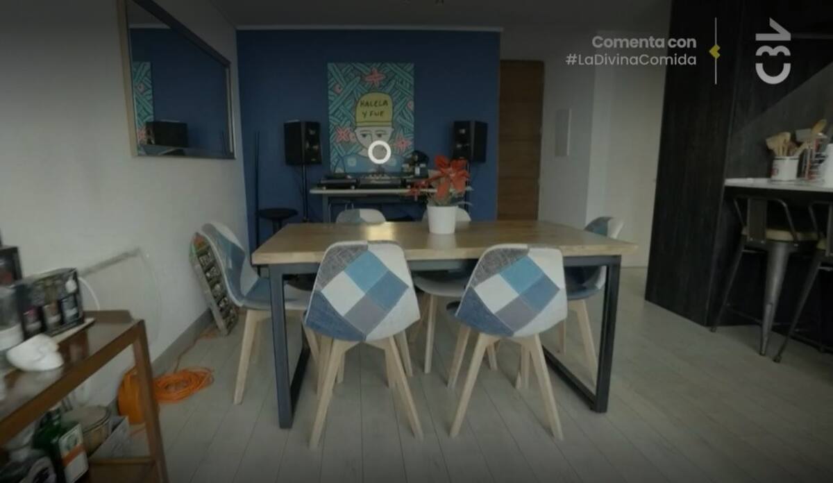 El comedor de Roberto Cox. Créditos: Pantallazo CHV