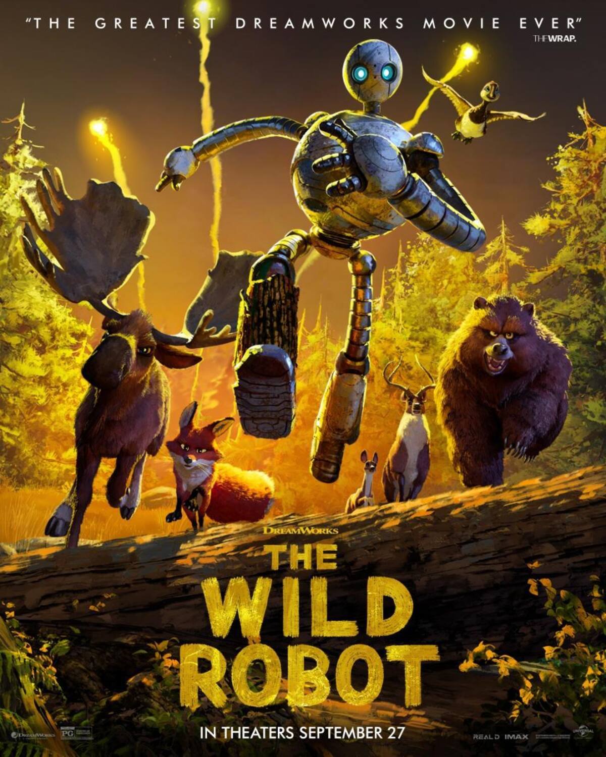 La imagen promocional de "Robot Salvaje" en su idioma original.