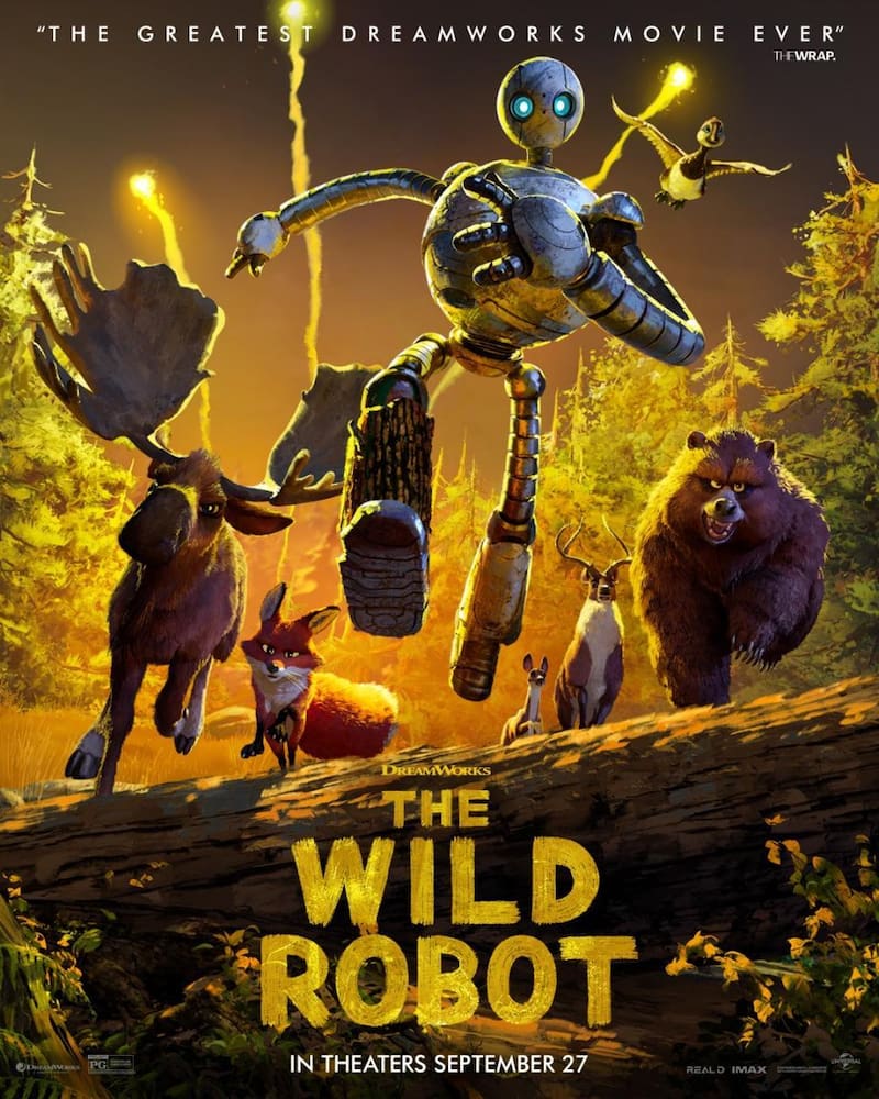 La imagen promocional de "Robot Salvaje" en su idioma original.