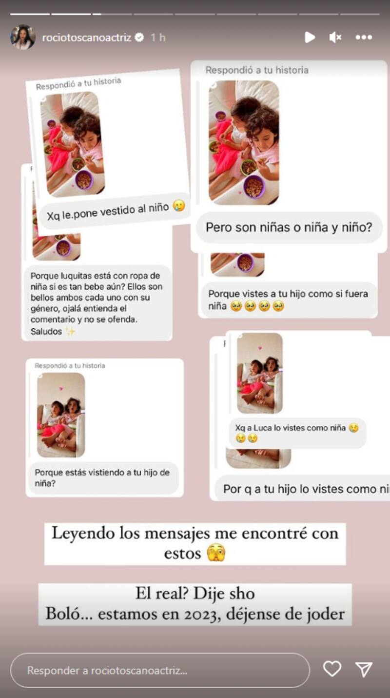 A través de redes Sociales, Rocío Toscano recibió críticas por la forma de vestir de su hijo y respondió muy claramente a los “haters”.