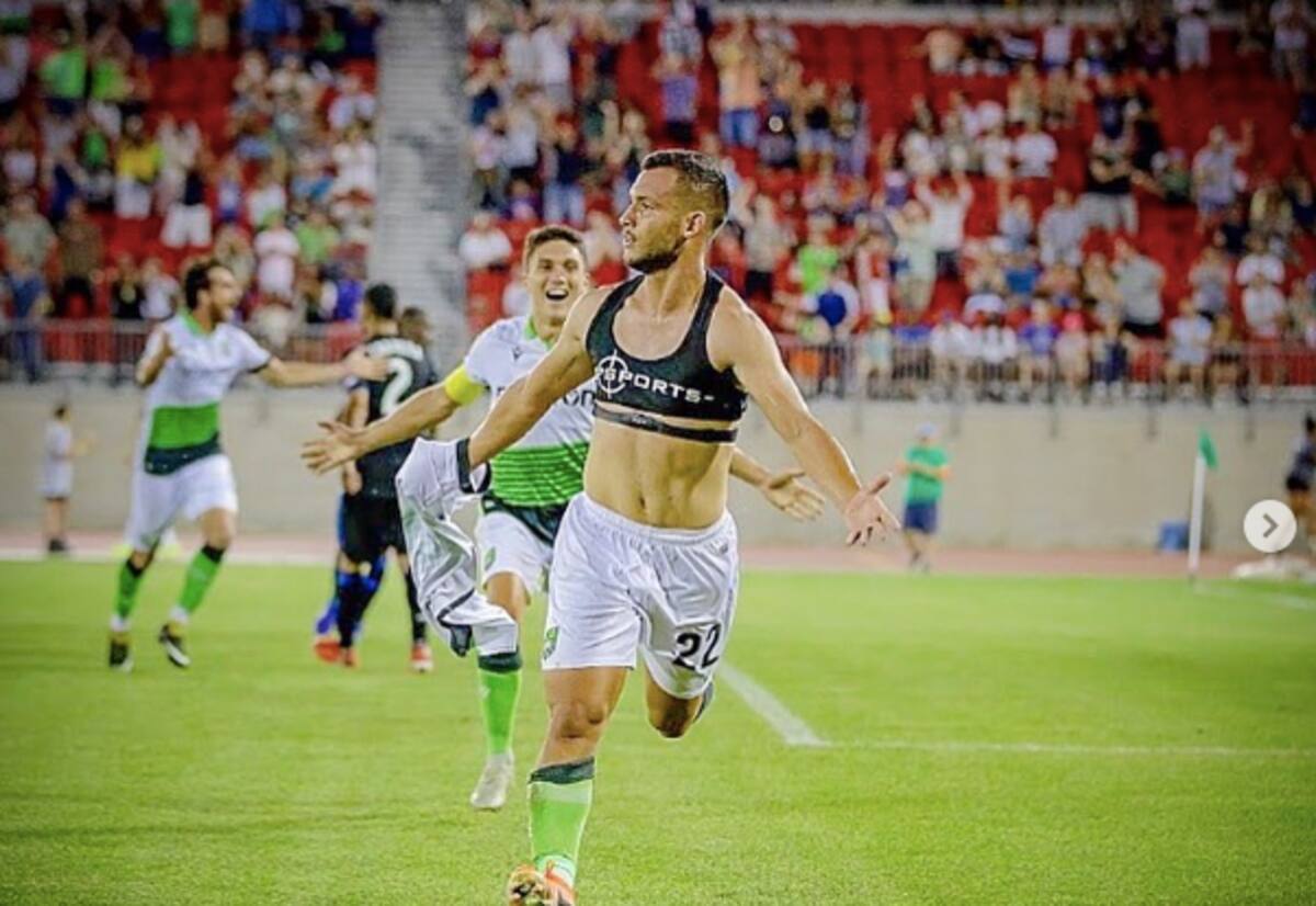 Rodrigo Gattás tras anotar un gol con la camiseta del Montreal Impact.