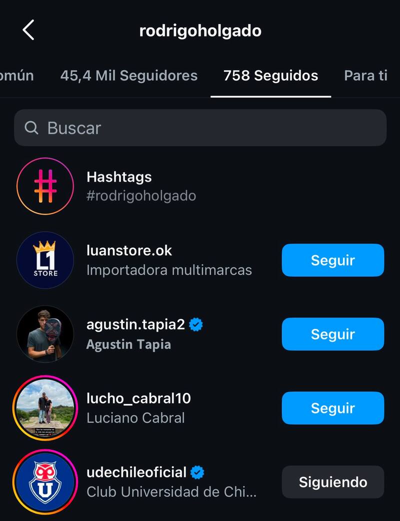 El futbolista comenzó a seguir a la U en Instagram.
