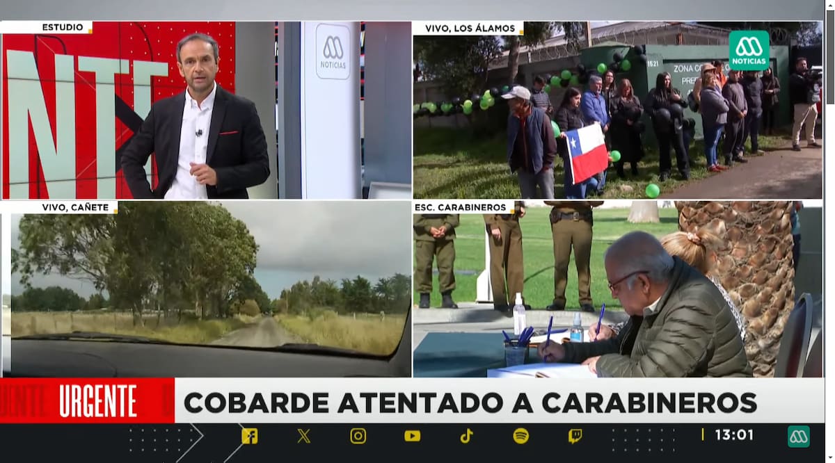Así lucía el comienzo del bloque de Meganoticias con Rodrigo Sepúlveda