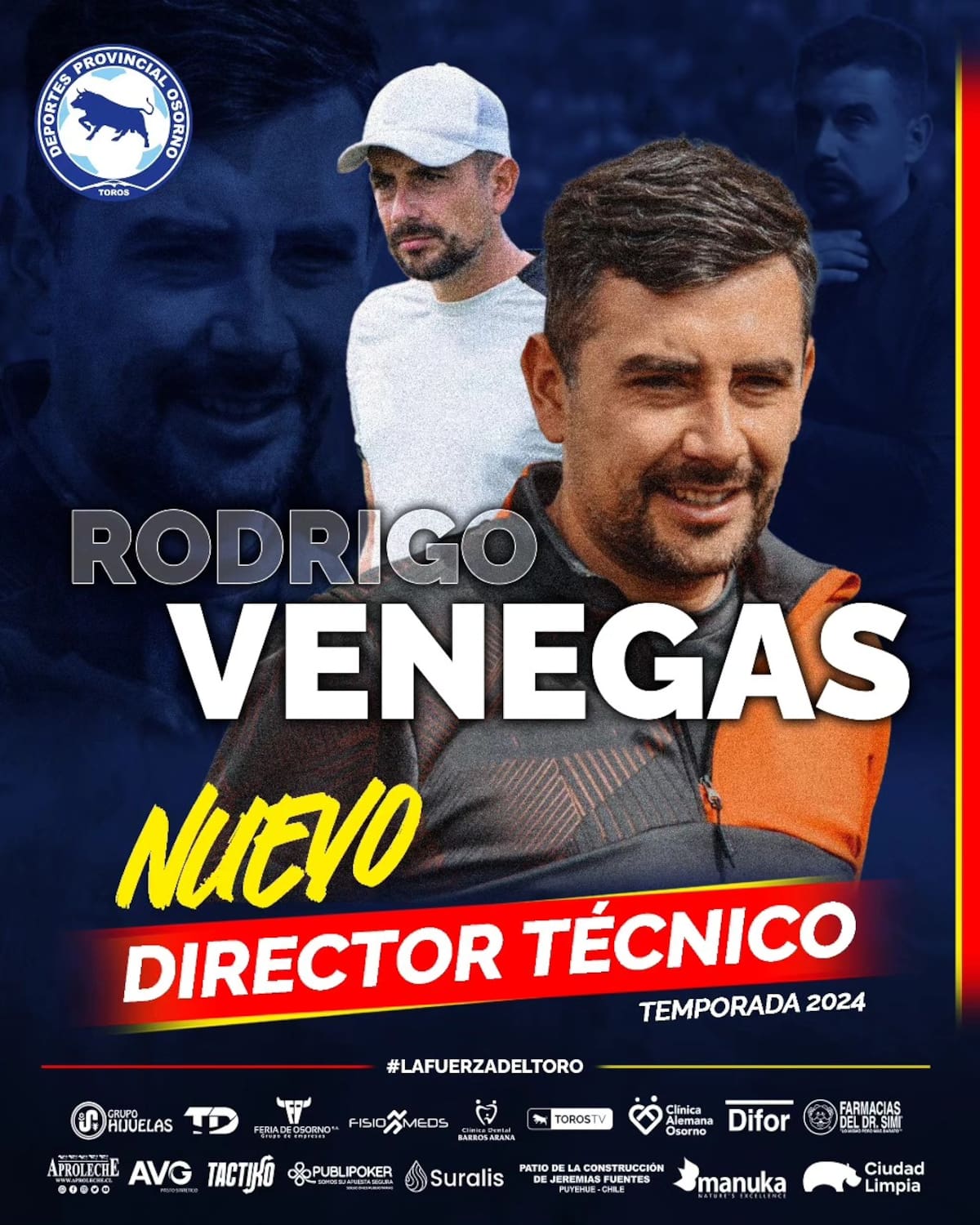 Rodrigo Venegas nuevo entrenador de Provincial Osorno.