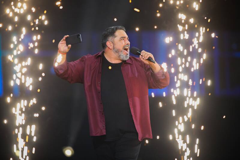 La rutina del humorista le hizo ganar dos gaviotas. Créditos: ATON