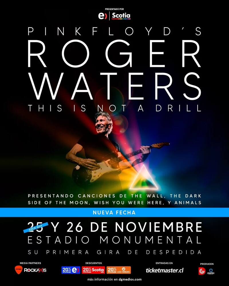 Roger Waters confirma segundo show en Chile