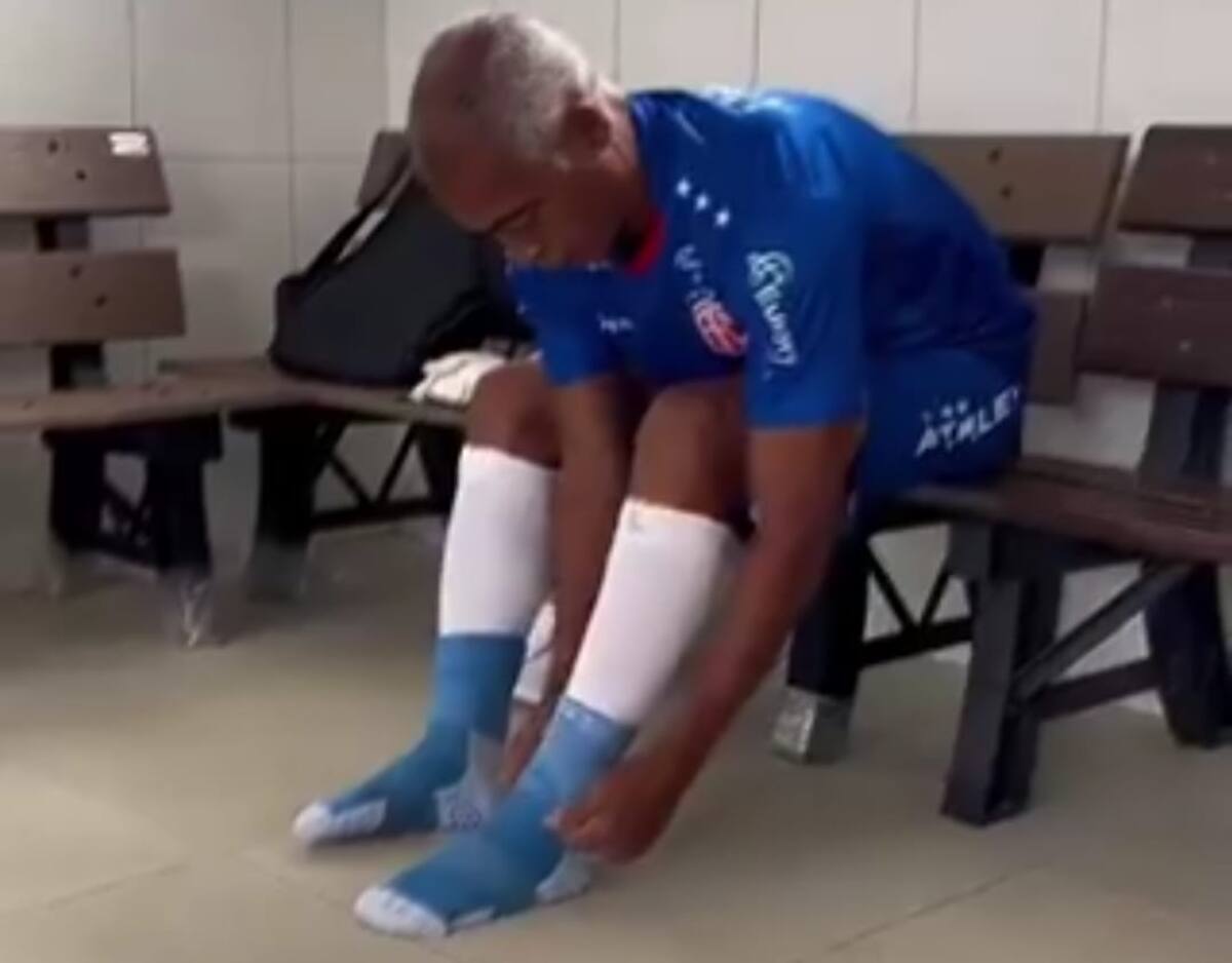 preparándose para entrenar.