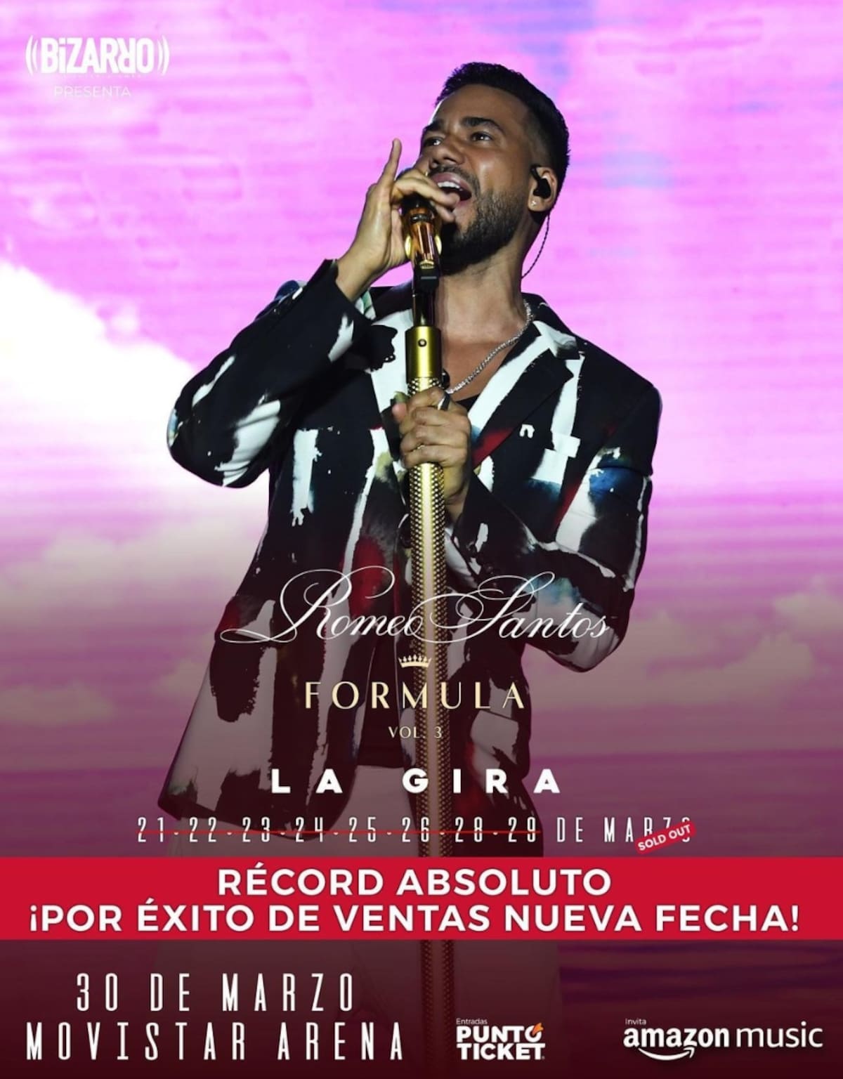 Récord Romeo Santos en Chile / Créditos: Instagram