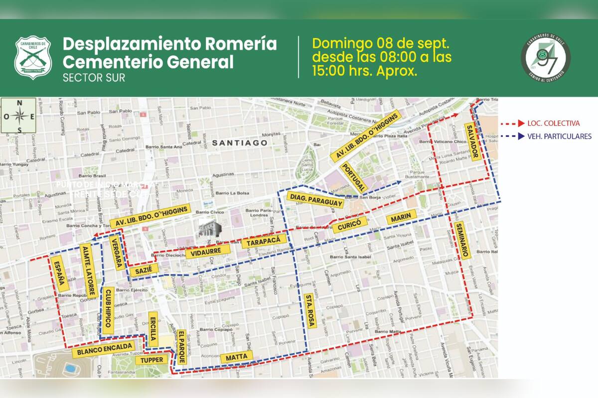 Estos serán los desvíos en la Alameda.