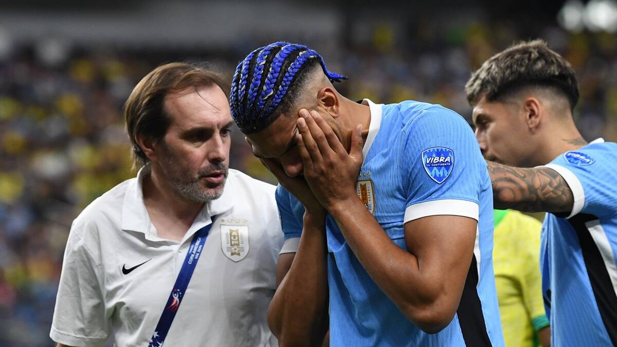 VIDEO | Resignado: Ronald Araújo se lesionó en el duelo contra Brasil por Copa América