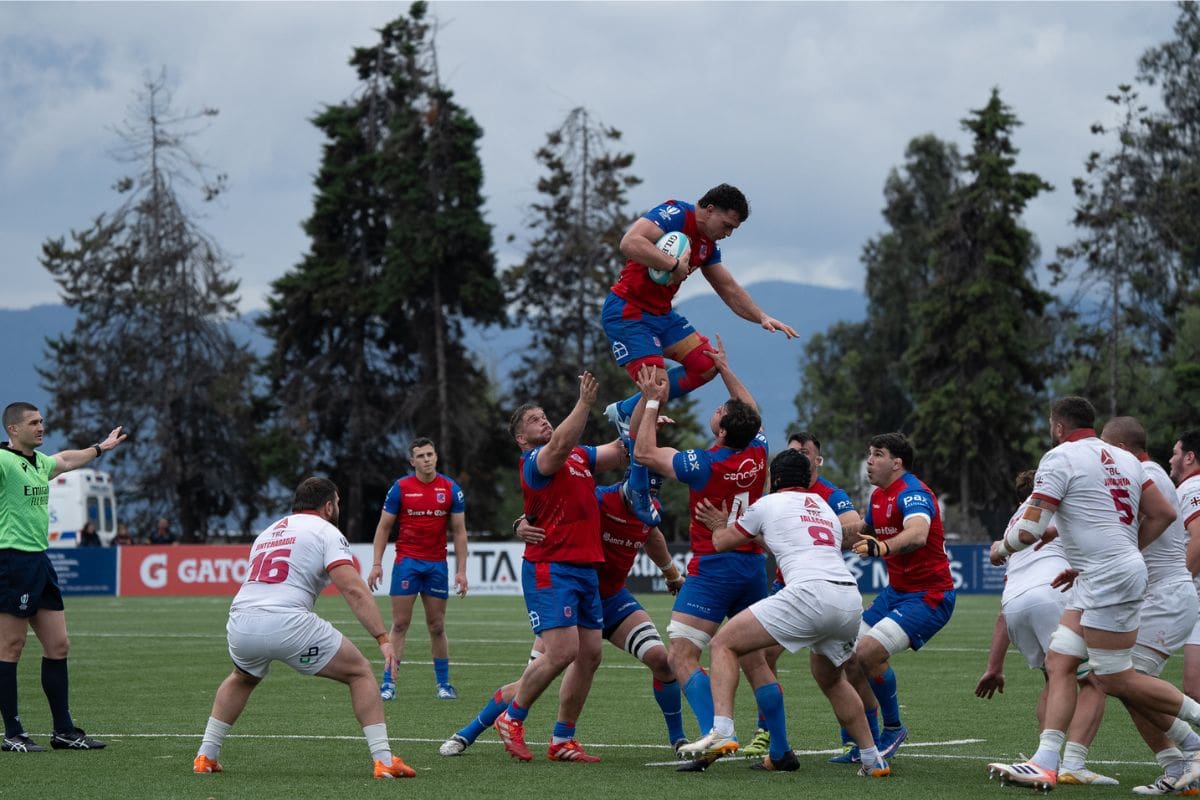 Los Cóndores se enfrentaron Georgia en Peñalolén. Foto: Prensa Federación Chilena de Rugby.