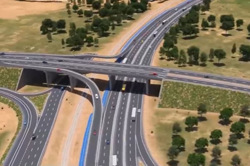 El proyecto corresponde al desarrollo de una vía alternativa a la actual Ruta 160. Créditos: Captura de video.