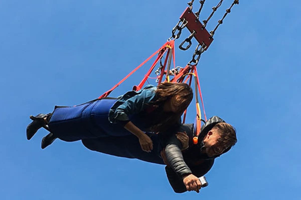 La actividad permite lanzarse al vacío desde más de 30 metros de altura. Créditos: Vertigo Park.