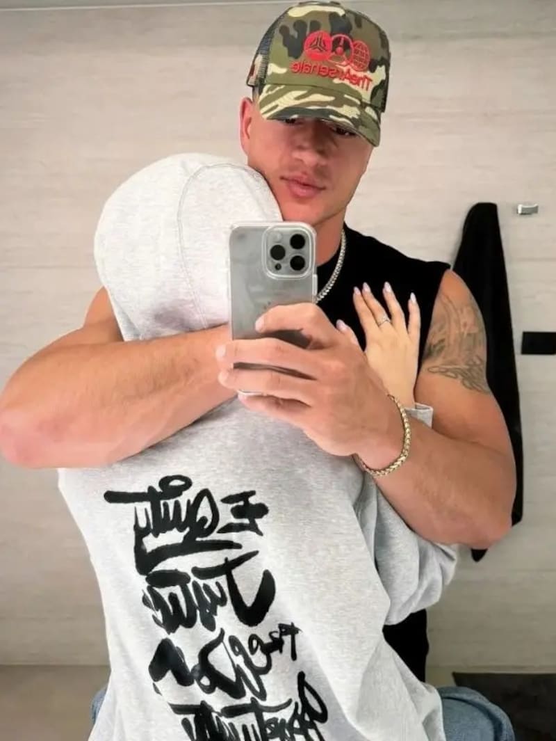 La foto que publicó el deportista junto a la Miss Chile. Créditos: Instagram