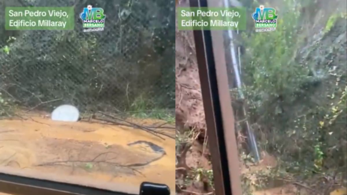 VIDEO | Impactantes imágenes desde edificio en San Pedro de La Paz que tuvo que ser evacuado por derrumbe