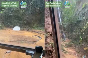 VIDEO | Impactantes imágenes desde edificio en San Pedro de La Paz que tuvo que ser evacuado por derrumbe