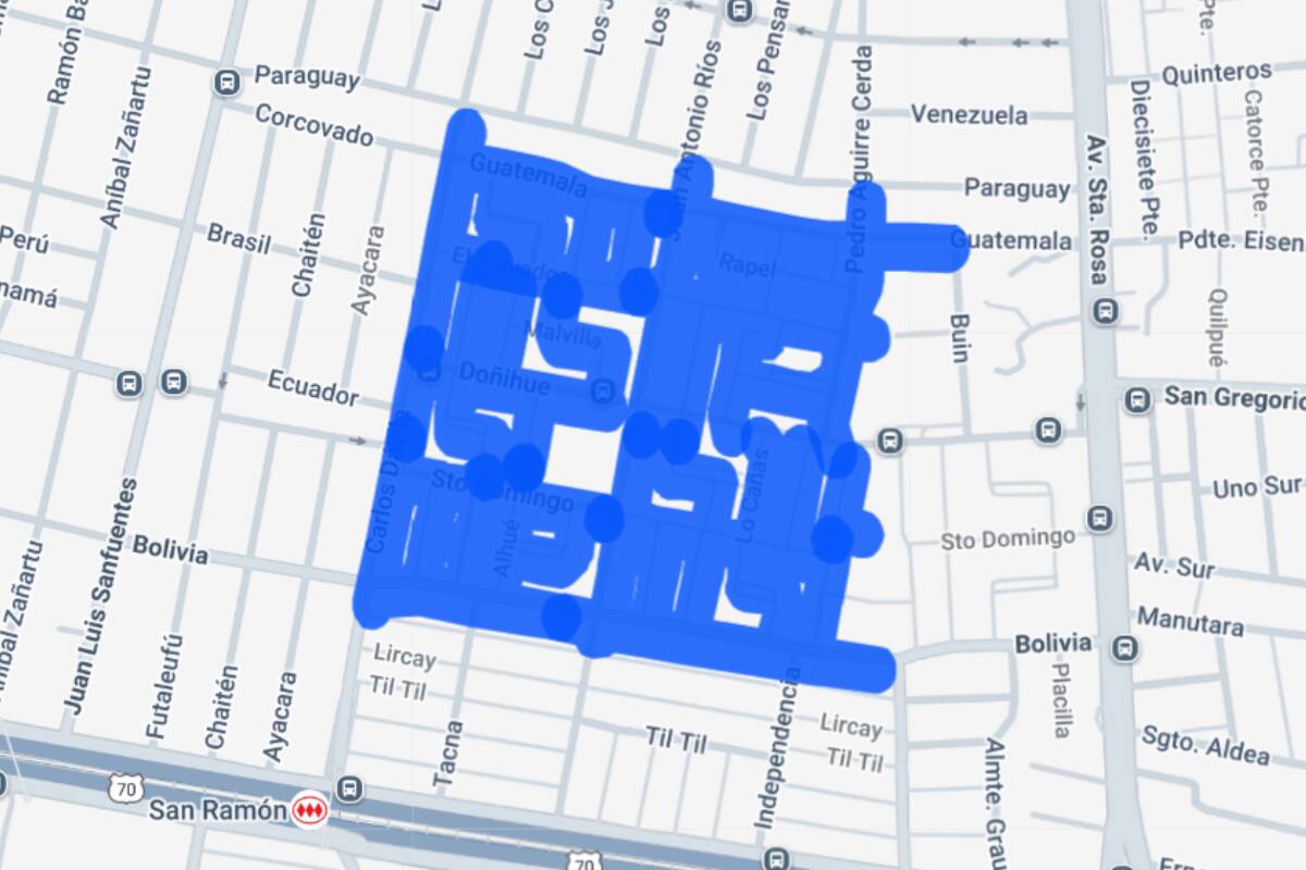En este sector de la comuna también habrá cortes de luz durante la jornada del 13 de enero. Créditos: Enel.