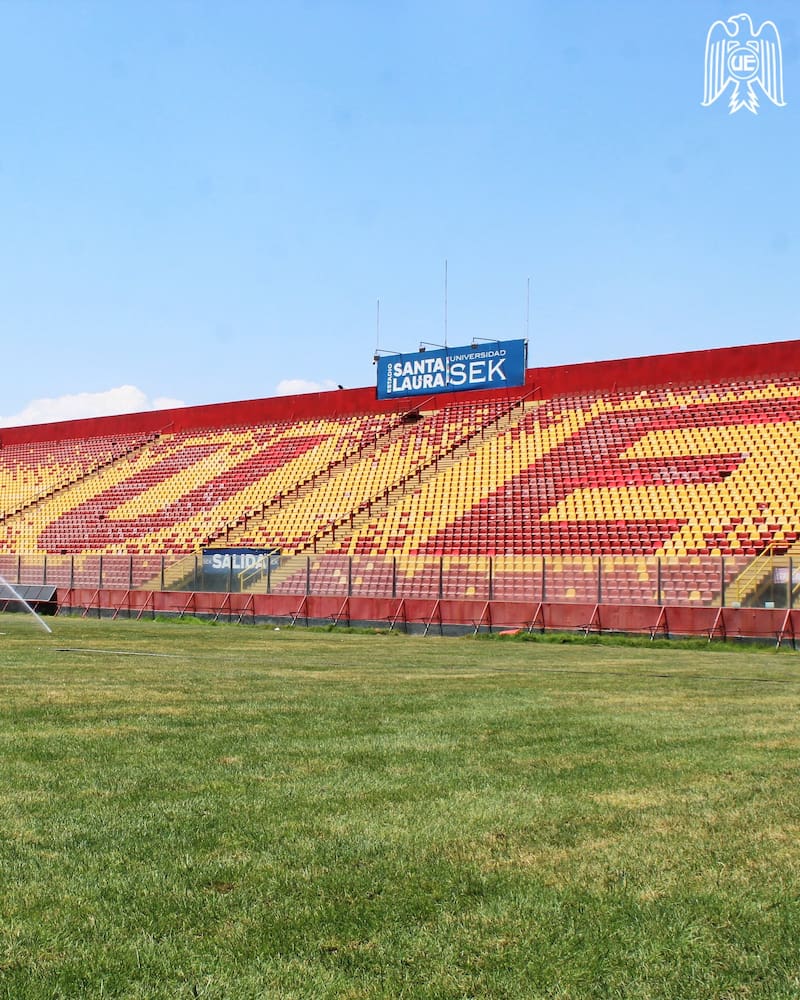 Renovará por completo su césped. Foto: @UEOficial en X.