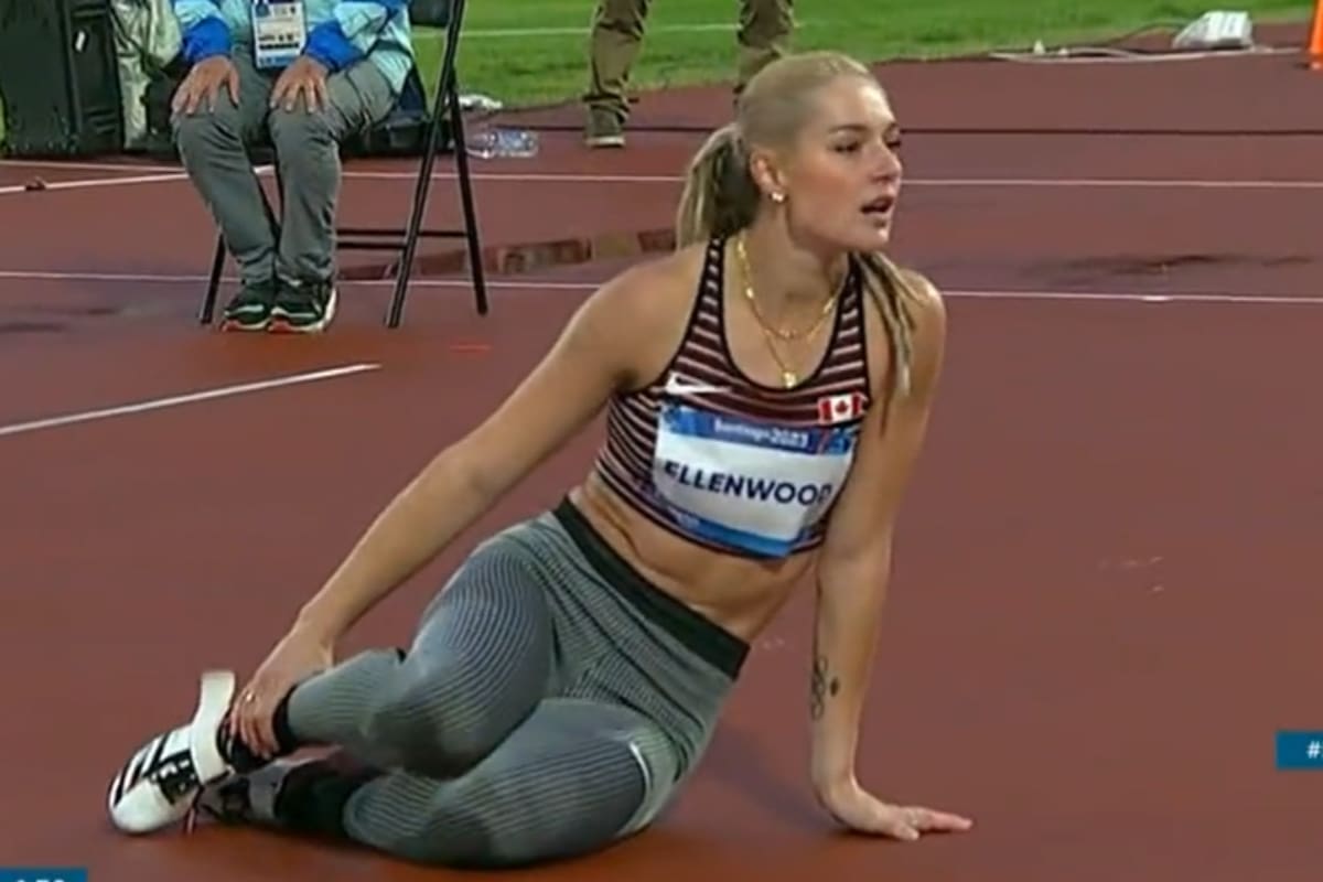 La atleta canadiense Georgia Ellenwood sufrió una grave lesión en los Panamericanos.