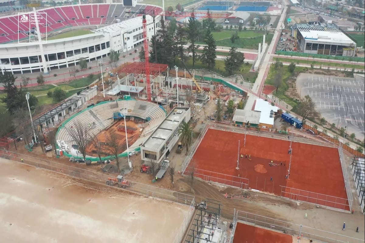 Imagen aérea del Centro del Tenis del Estadio Nacional que albergará la competencia Parapanamericanos. Fotos: IND