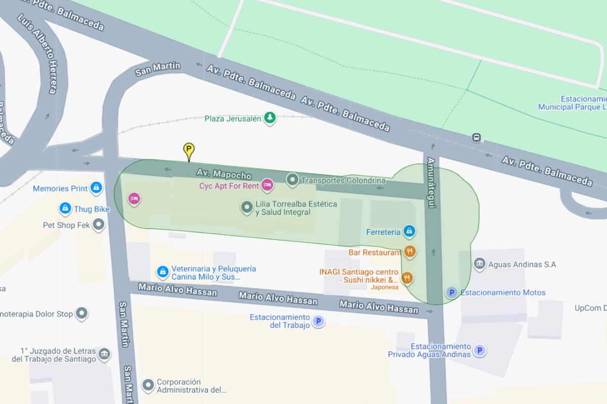 Una renovación de redes de agua mantendrá sin servicio a esta zona por 12 horas. Créditos: Aguas Andinas.