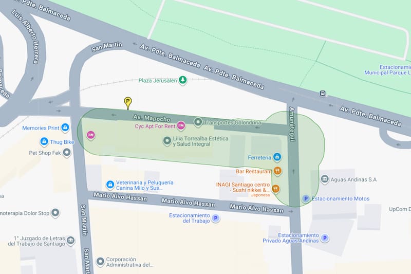 Una renovación de redes de agua mantendrá sin servicio a esta zona por 12 horas. Créditos: Aguas Andinas.