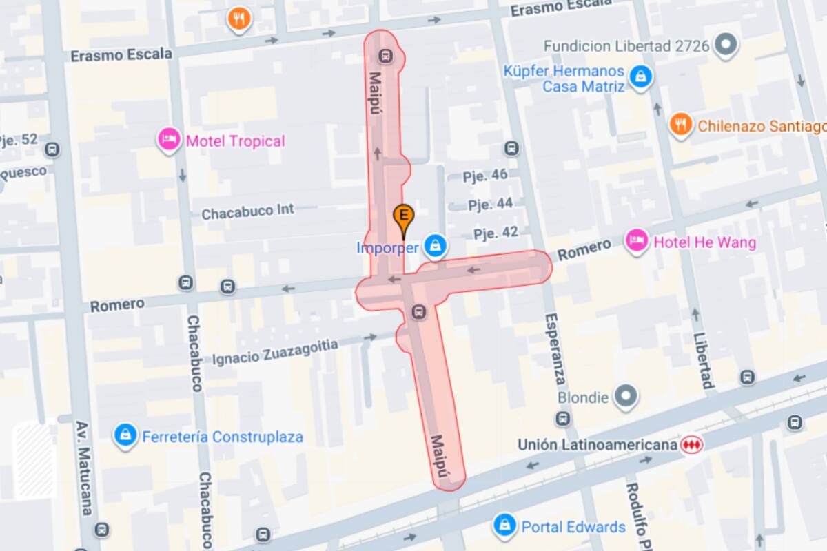 Una falla de matriz obligó a interrumpir el suministro en varios sectores de la comuna. Créditos: Aguas Andinas.