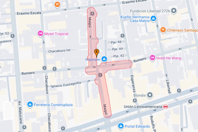 Una falla de matriz obligó a interrumpir el suministro en varios sectores de la comuna. Créditos: Aguas Andinas.