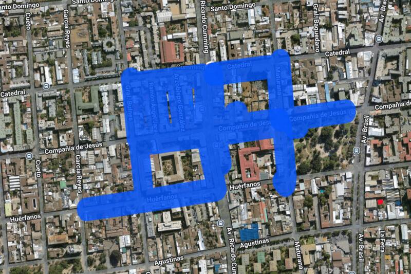 Sector afectado por el corte de luz.