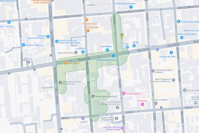 Sector afectado por el corte de agua.