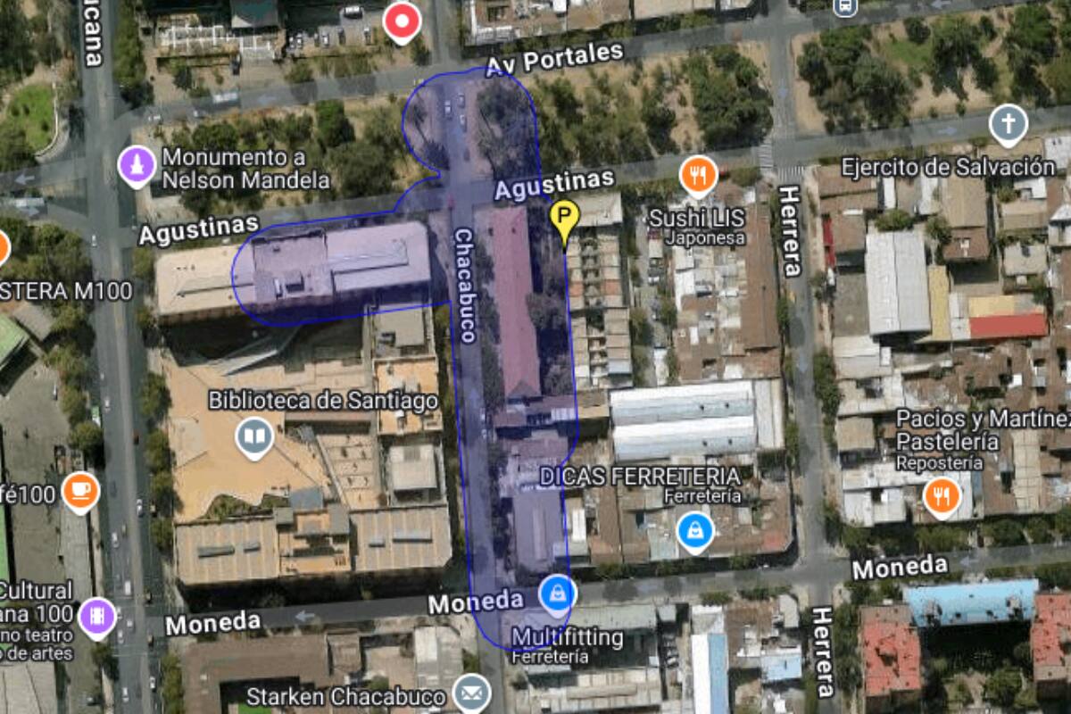 Sector que tendrá corte de agua.