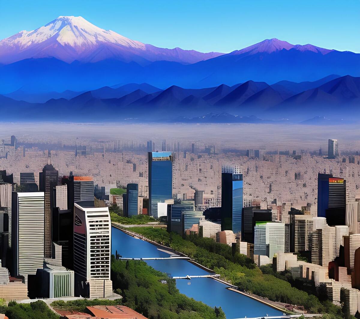 Santiago en el futuro según la IA.