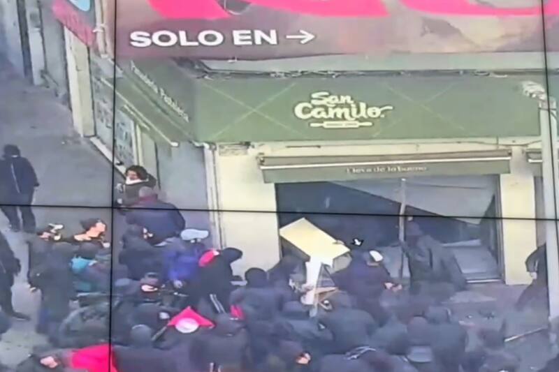 Primeros incidentes de la marcha del Día del Trabajador.