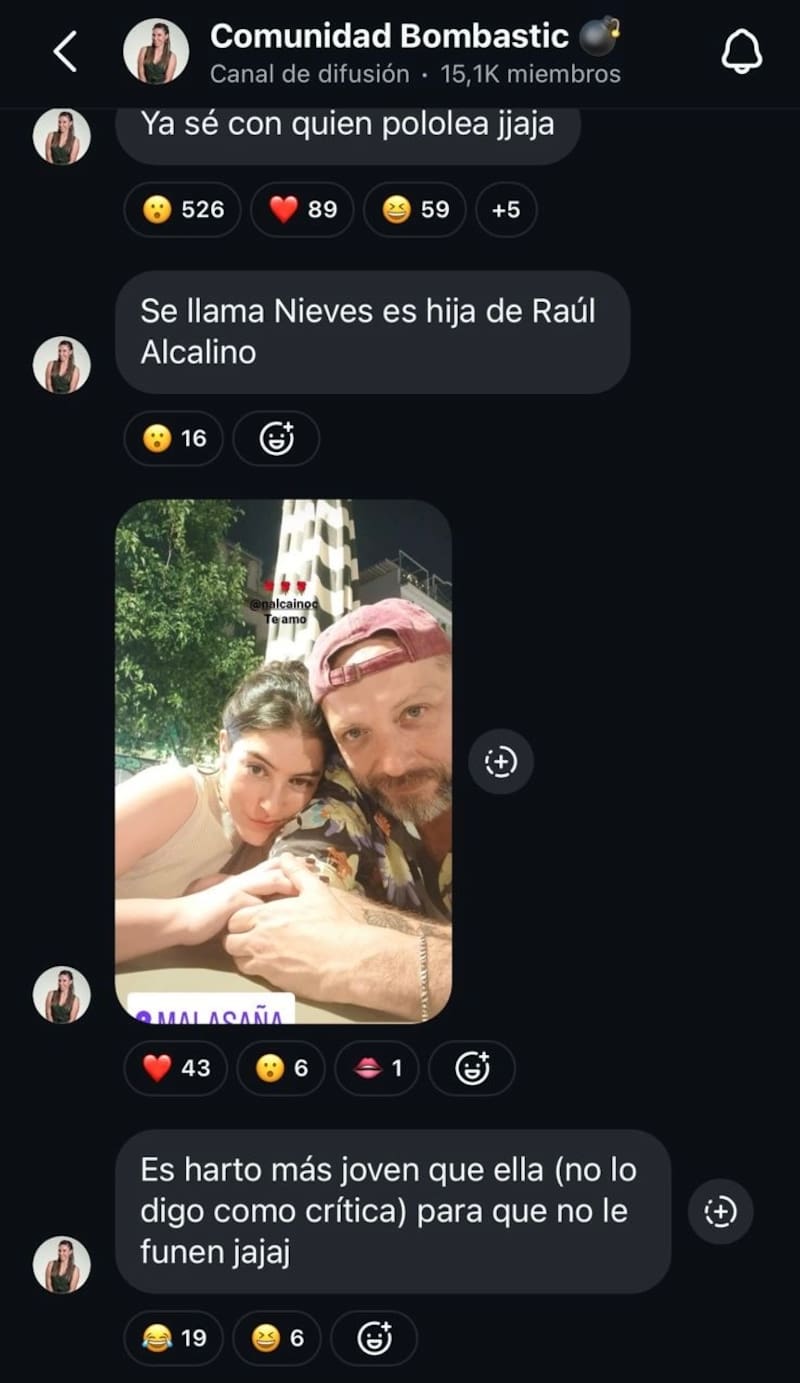 Sebastián Layseca y Nieves Alcaíno son pareja.