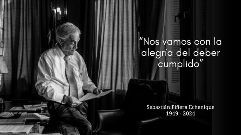 Mensaje dedicado a Sebastián Piñera tras su muerte este 6 de febrero.