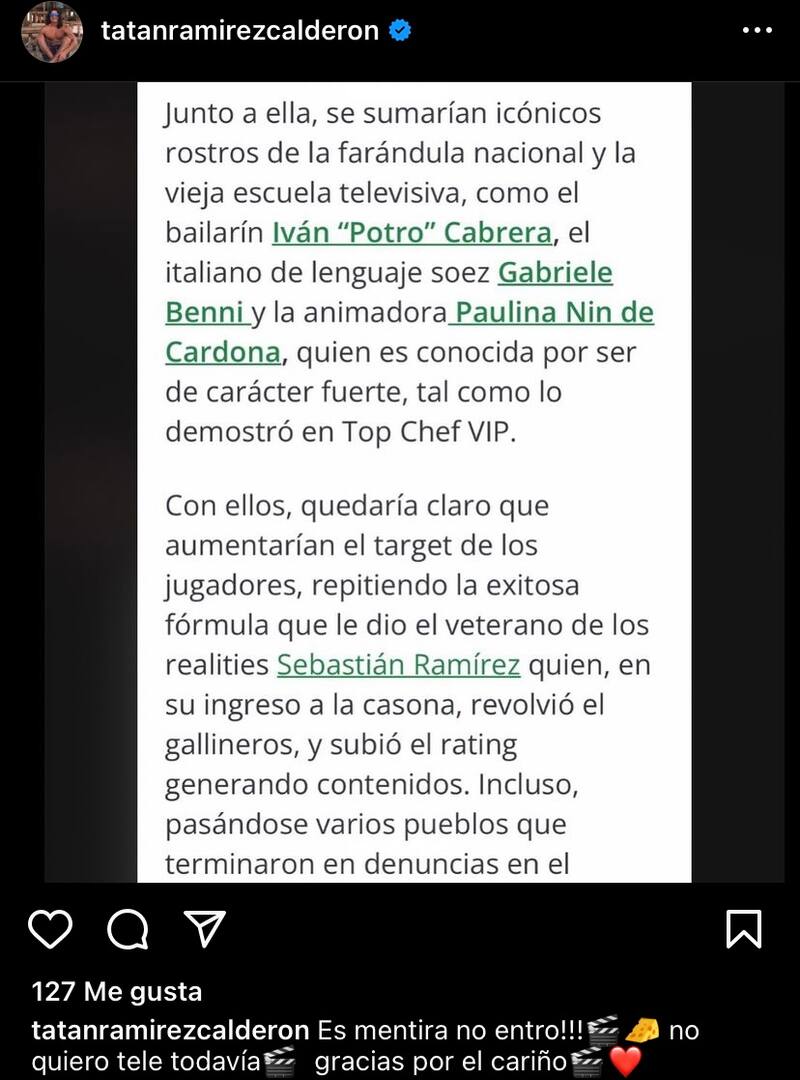 Sebastián Ramírez habla de su posible ingreso a "Gran Hermano Chile 2".