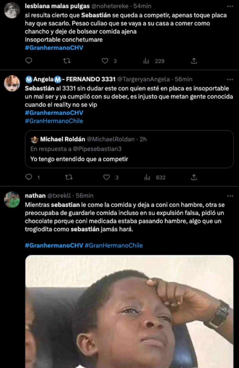 Críticas hacia Sebastián Ramírez. Foto: Twitter.