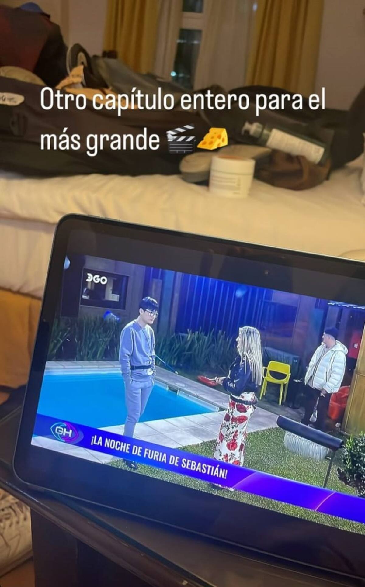 Sebastián Ramírez desde el hotel. Créditos: Instagram