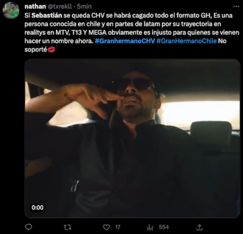 Una crítica para Sebastián Ramírez. Foto: Twitter.