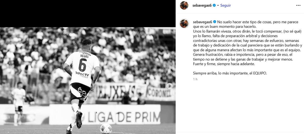 El descargo del central tras su expulsión en Colo Colo