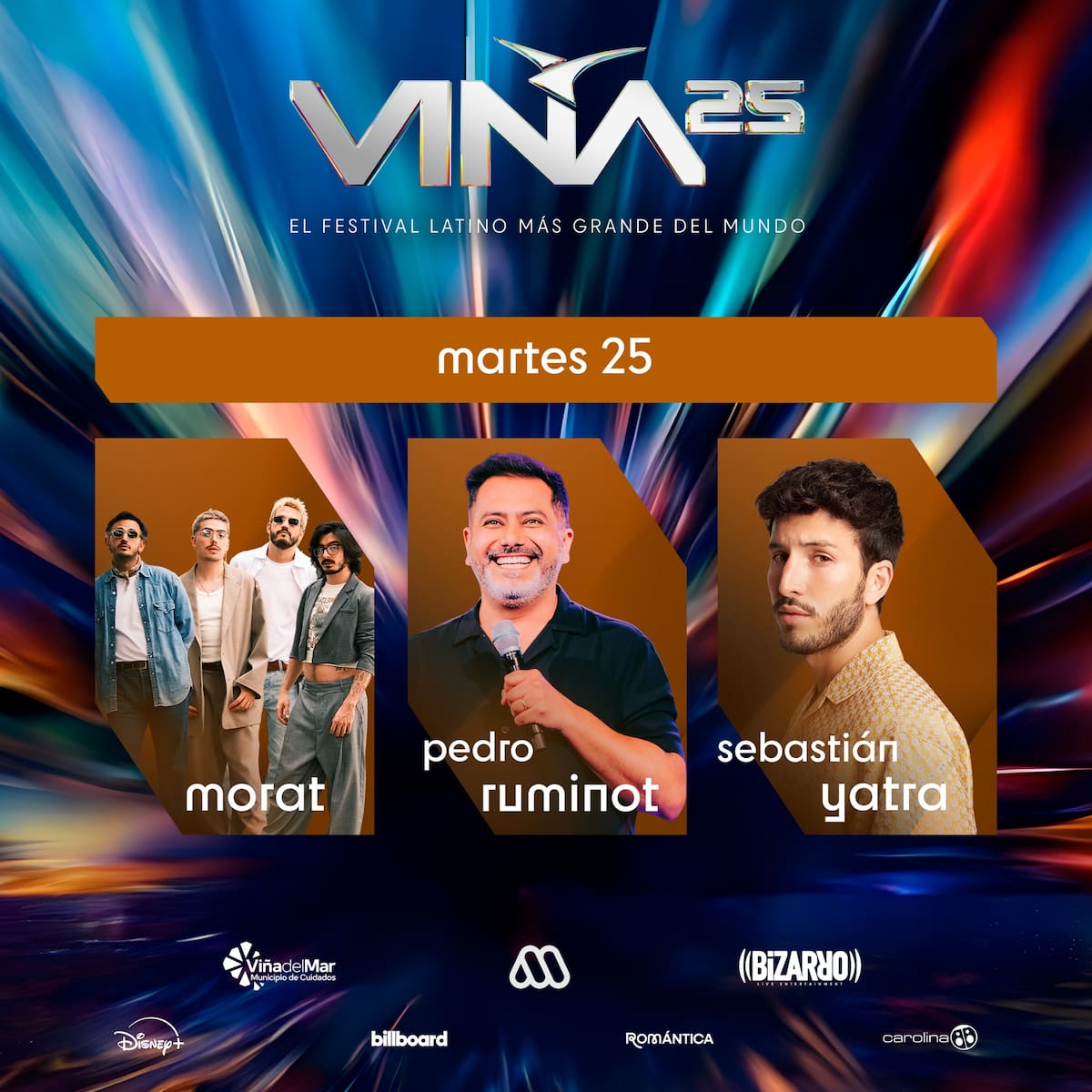 El artista vuelve a la Quinta Vergara en el marco del debut del grupo Morat y el regreso de Pedro Ruminot. Créditos: Facebook.