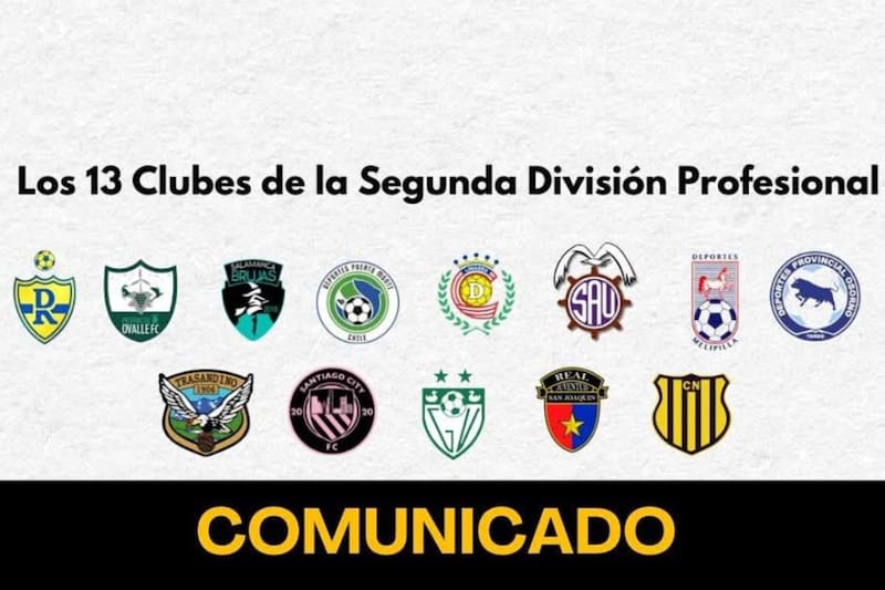 Los 13 clubes de la Segunda División Profesional lanzaron una propuesta de campeonato para 2026. Foto: Segunda División.