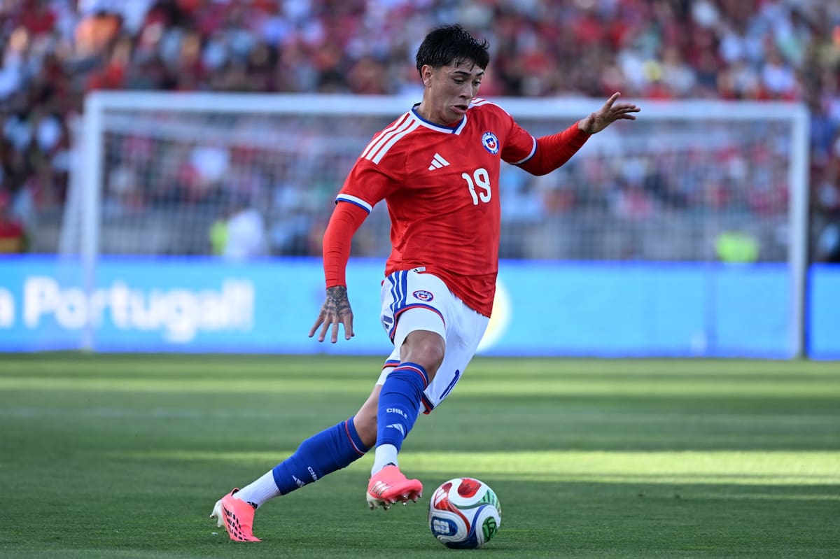 Maximiliano Gutiérrez, en el último amistoso de La Roja ante Portugal. Foto: Agencia Aton.