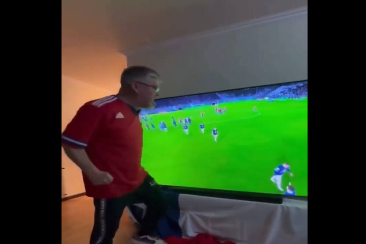 La furibunda reacción de un hincha chileno ante el empate de La roja vs Paraguay.