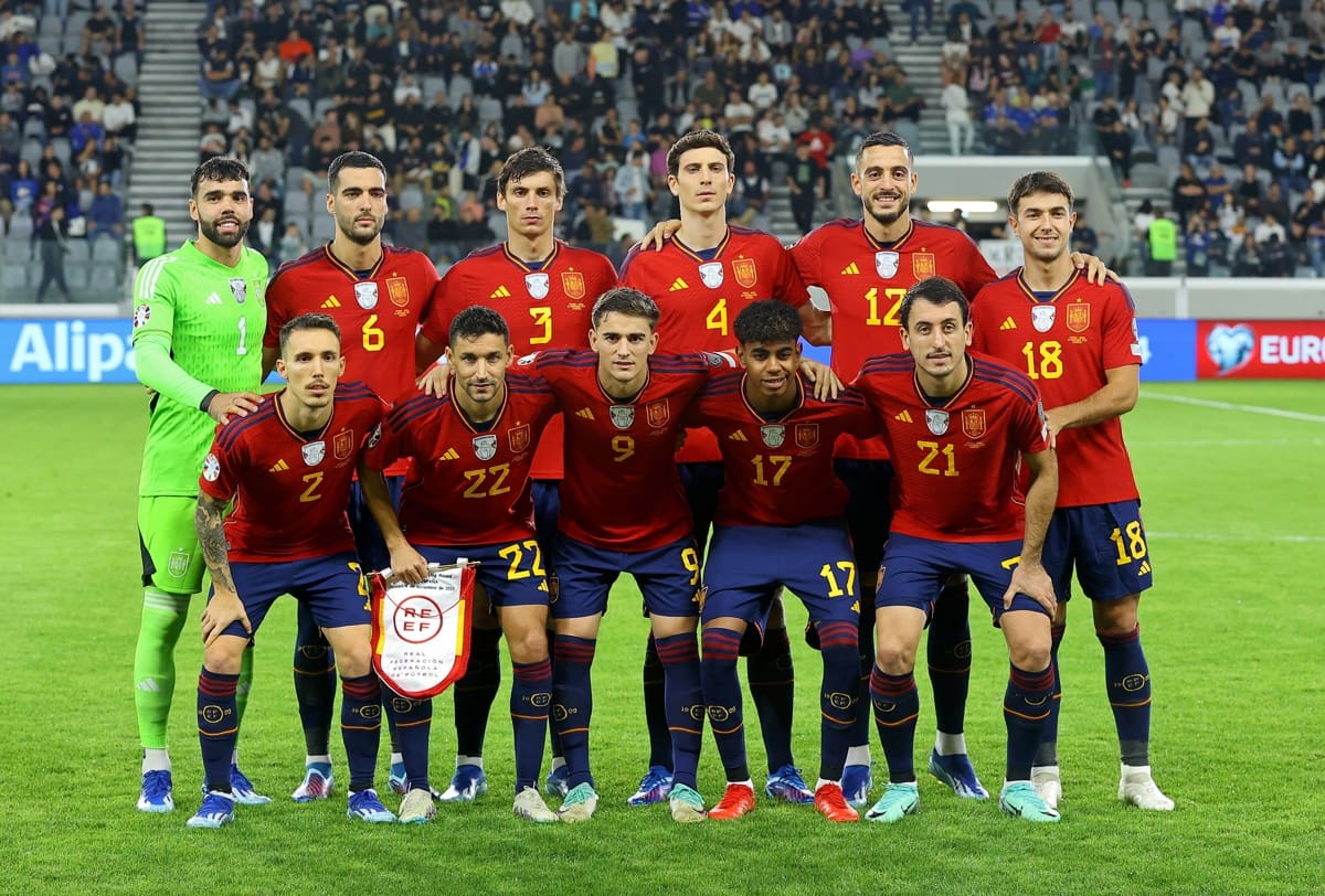 Lamine Yamal se convierte en el jugador más joven en debutar en una Eurocopa. Foto. EFE.