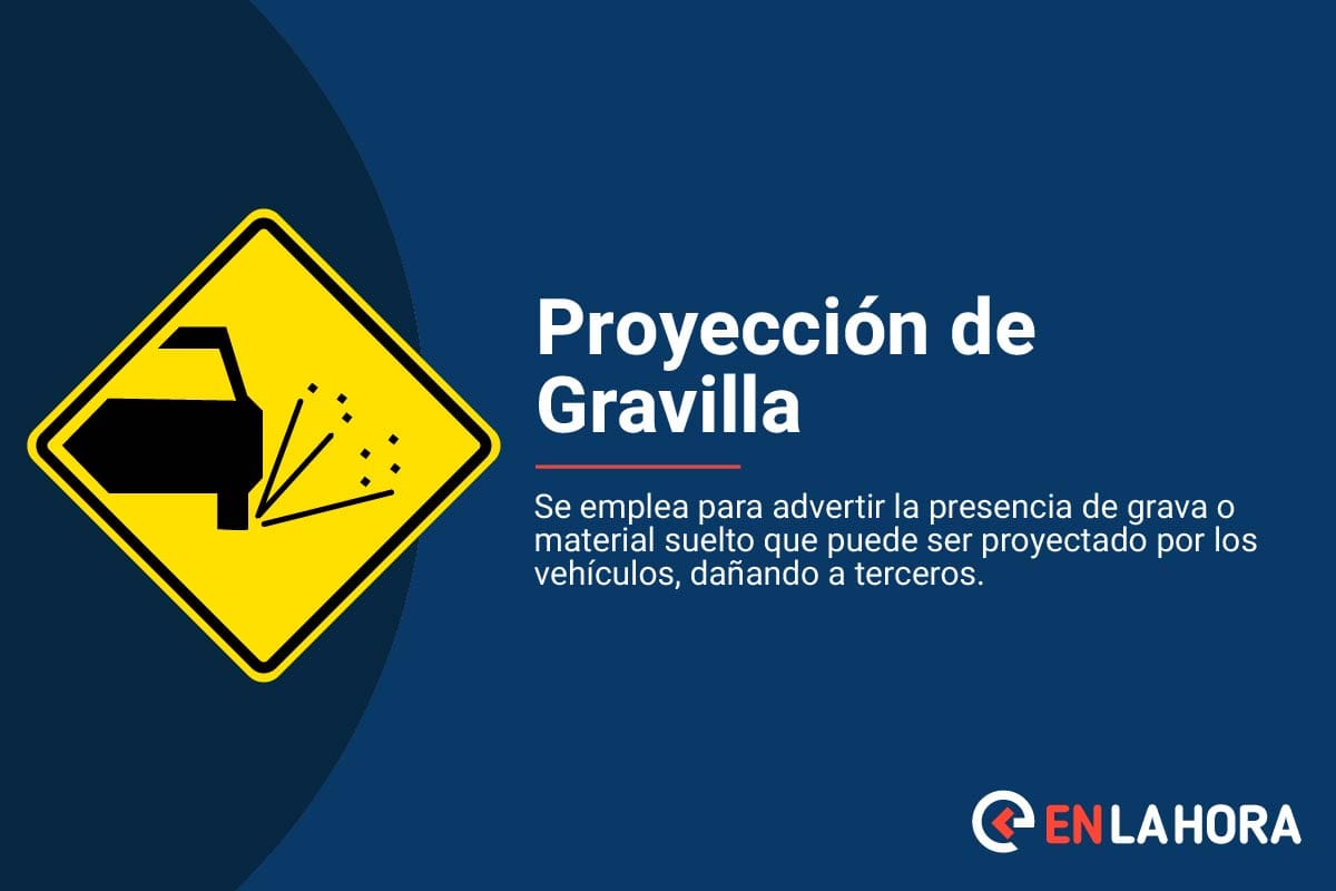 Señales de Tránsito: Proyección de gravilla.